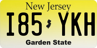 NJ license plate I85YKH