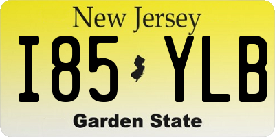 NJ license plate I85YLB