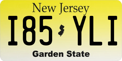 NJ license plate I85YLI