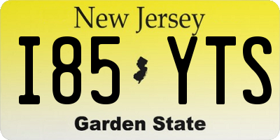 NJ license plate I85YTS