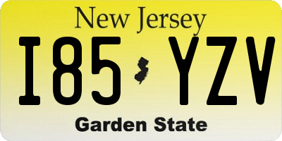 NJ license plate I85YZV