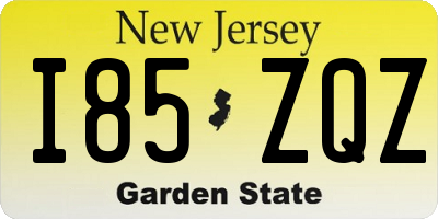 NJ license plate I85ZQZ