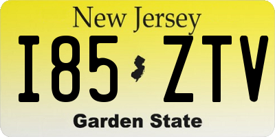 NJ license plate I85ZTV