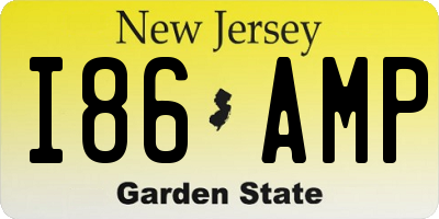 NJ license plate I86AMP