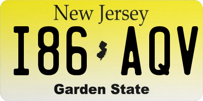 NJ license plate I86AQV
