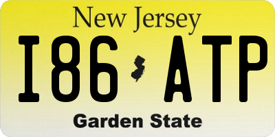 NJ license plate I86ATP