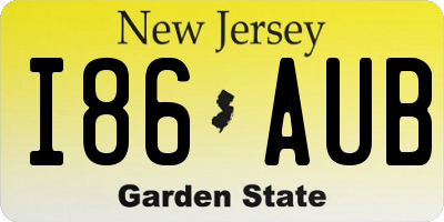 NJ license plate I86AUB