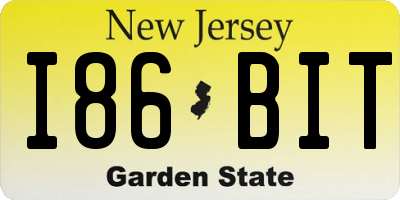 NJ license plate I86BIT