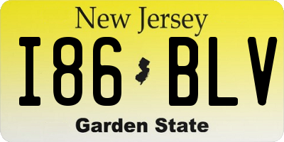 NJ license plate I86BLV