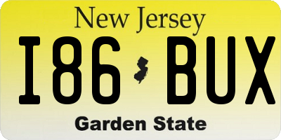 NJ license plate I86BUX