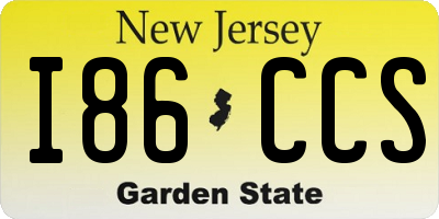 NJ license plate I86CCS