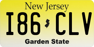NJ license plate I86CLV
