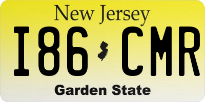 NJ license plate I86CMR