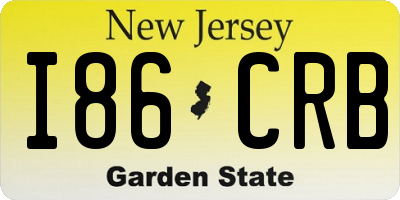 NJ license plate I86CRB