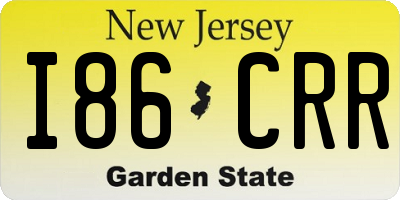 NJ license plate I86CRR