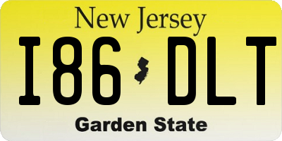 NJ license plate I86DLT