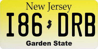 NJ license plate I86DRB