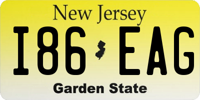 NJ license plate I86EAG