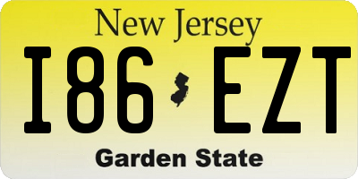 NJ license plate I86EZT