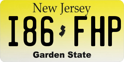 NJ license plate I86FHP