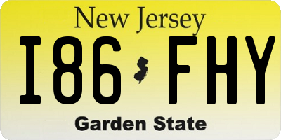 NJ license plate I86FHY