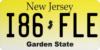 NJ license plate I86FLE