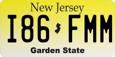 NJ license plate I86FMM