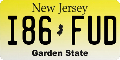 NJ license plate I86FUD