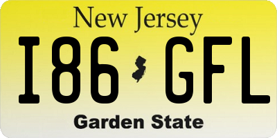 NJ license plate I86GFL