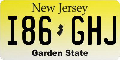 NJ license plate I86GHJ