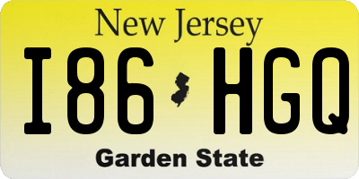 NJ license plate I86HGQ