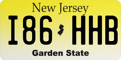 NJ license plate I86HHB