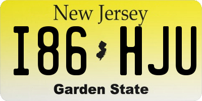 NJ license plate I86HJU