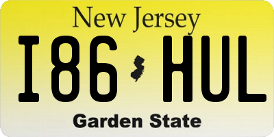 NJ license plate I86HUL