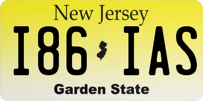 NJ license plate I86IAS