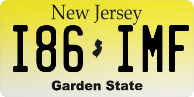 NJ license plate I86IMF