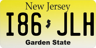 NJ license plate I86JLH