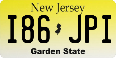 NJ license plate I86JPI