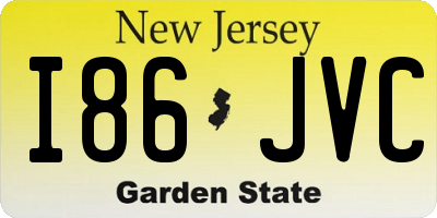 NJ license plate I86JVC