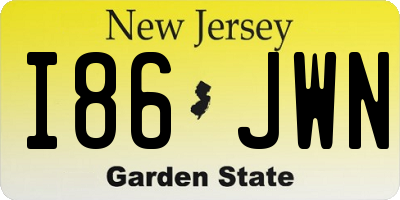 NJ license plate I86JWN