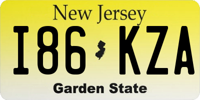 NJ license plate I86KZA