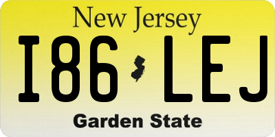 NJ license plate I86LEJ