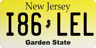 NJ license plate I86LEL