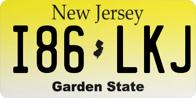 NJ license plate I86LKJ