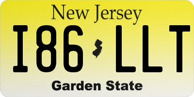 NJ license plate I86LLT