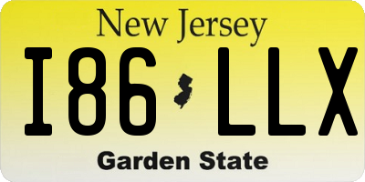 NJ license plate I86LLX