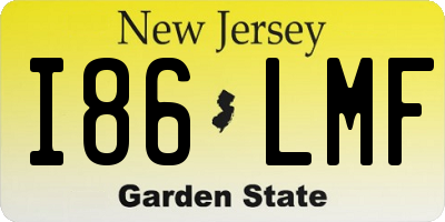 NJ license plate I86LMF