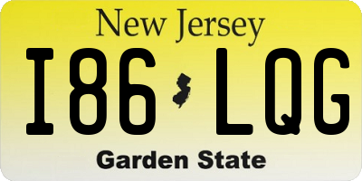 NJ license plate I86LQG