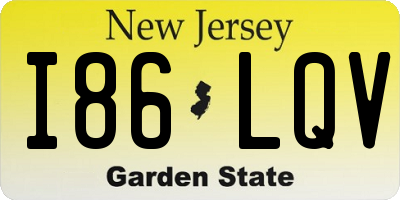 NJ license plate I86LQV