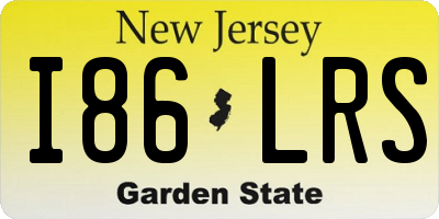 NJ license plate I86LRS